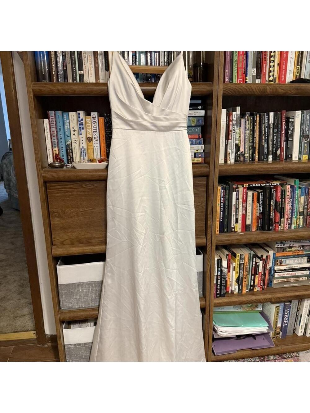 Women's White and Cream Dress